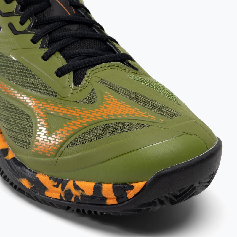 Herren Mizuno Wave Exceed Light 2 Padel Schuhe calliste grün / vibrant orange / schwarz 7