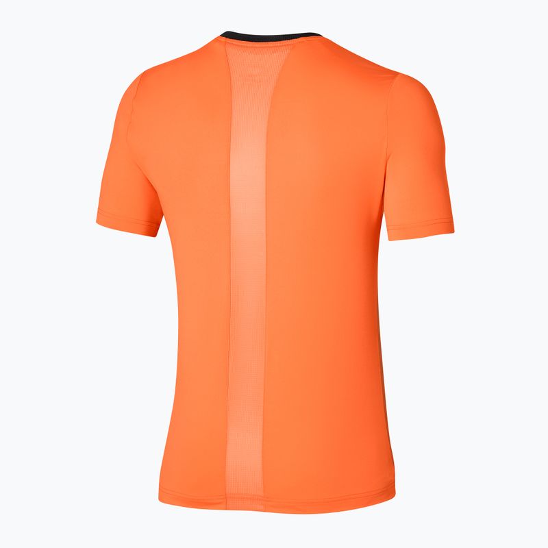 Herren-Tennisshirt Mizuno Release Shadow Tee vibrant orange 2