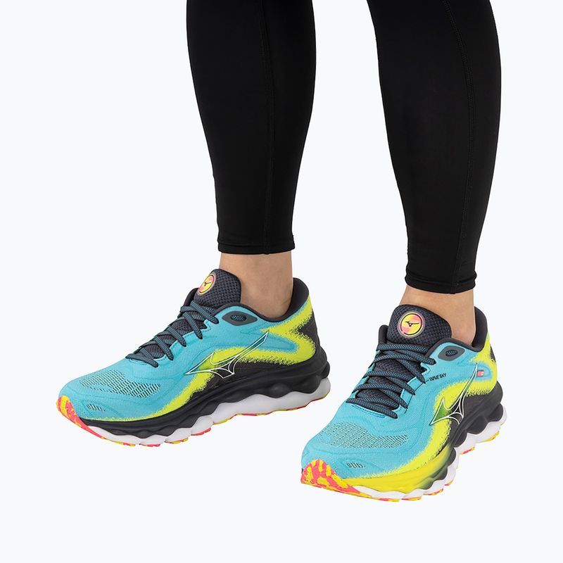 Herren Laufschuhe Mizuno Wave Sky 7 jet blau/weiß/bolt2neon 3