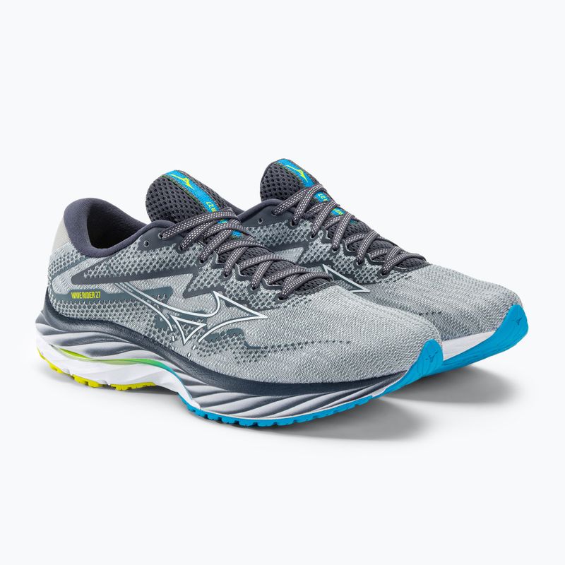 Herren Laufschuhe Mizuno Wave Rider 27 perlblau/weiß/bolt2neon 6