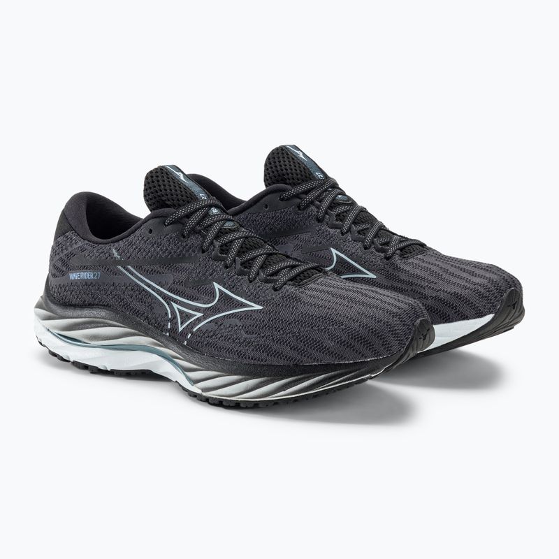 Herren Laufschuhe Mizuno Wave Rider 27 Ebenholz/Illusion blau/schwarz 6