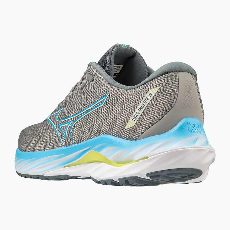 Laufschuhe Herren Mizuno Wave Inspire 19 ggray/jet blue/bolt2neon 9