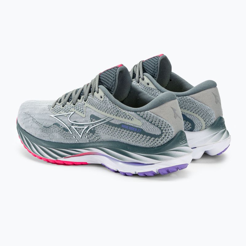 Damen Laufschuhe Mizuno Wave Rider 27 perlblau/weiß/highvpink 5