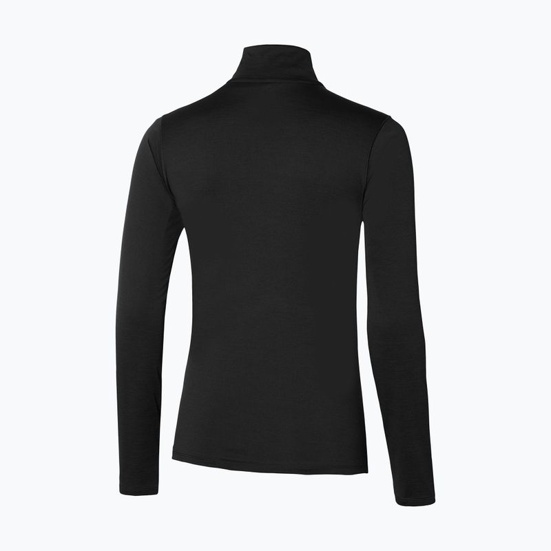 Damen-Langarmshirt Mizuno Impulse Core Half Zip schwarz 2