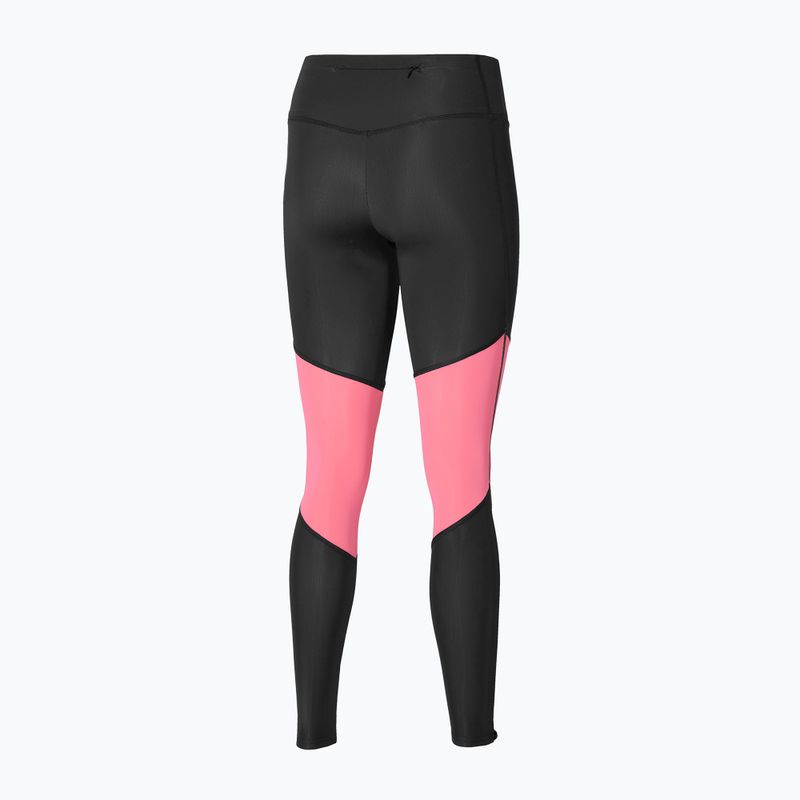Leggings Damen Mizuno Core Long Tight black/sangria sunset 2