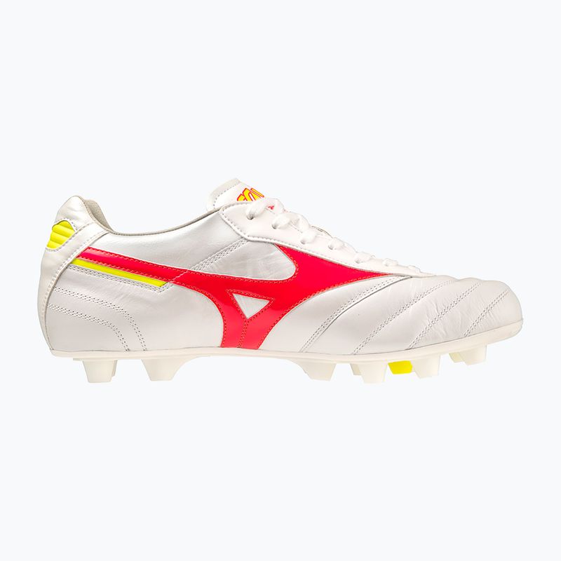 Herren Mizuno Morelia II Elite MD Fußballschuhe weiß/flery coral2/bolt2 8