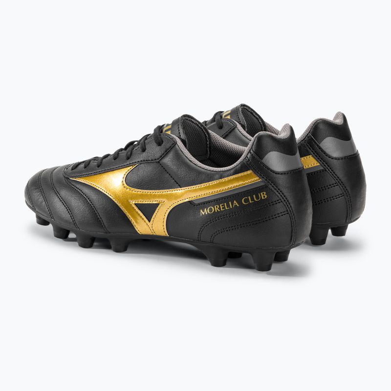 Mizuno Morelia II Club MD Herren Fußballschuhe schwarz/gold/dunkel Schatten 4