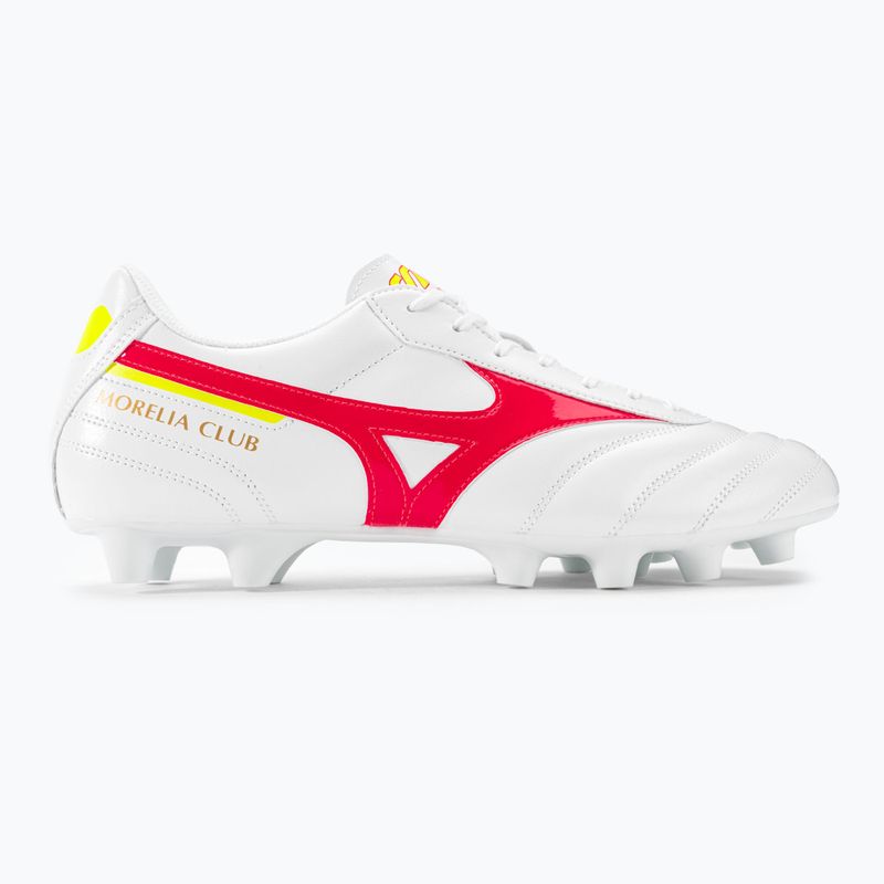 Mizuno Morelia II Club MD Herren Fußballschuhe weiß/flery coral2/bolt2 2