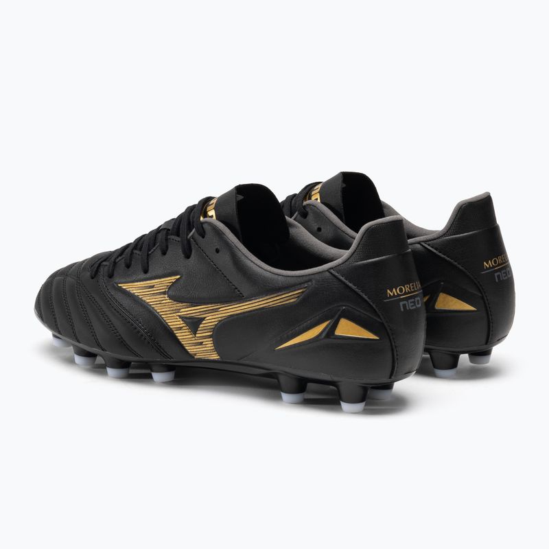 Herren Fußballschuhe Mizuno Morelia Neo IV Pro MD schwarz/gold/schwarz 3