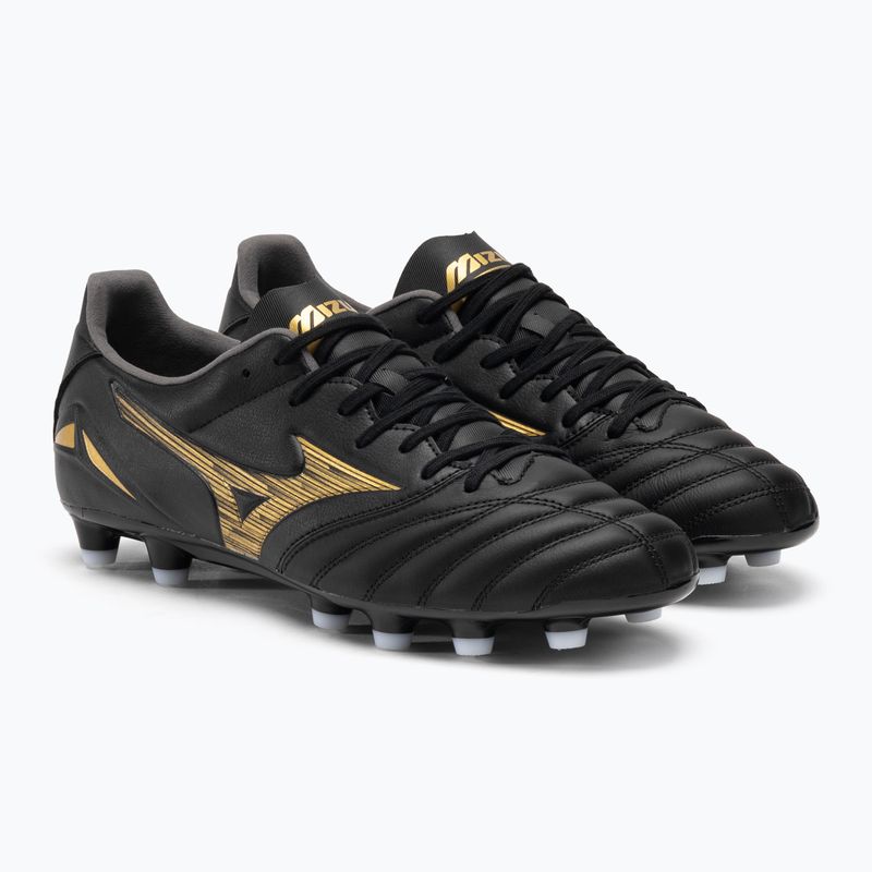 Herren Fußballschuhe Mizuno Morelia Neo IV Pro MD schwarz/gold/schwarz 4
