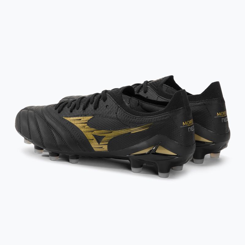 Mizuno Morelia Neo IV Beta Elite MD Herren Fußballschuhe schwarz/gold/schwarz 4