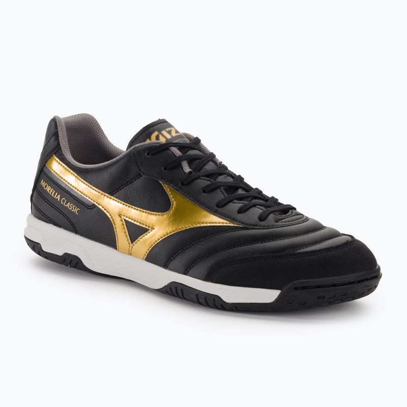 Mizuno Morelia Sala Classic IN schwarz/gold/dunkel Schatten Männer Fußballschuhe