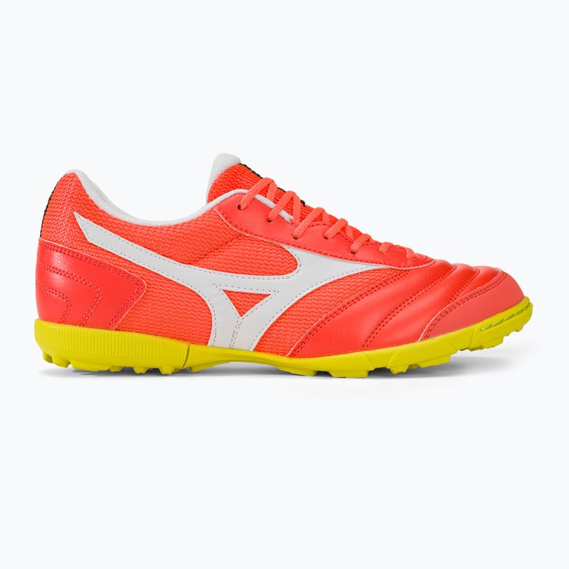 Herren Mizuno Morelia Sala Club TF Fußballschuhe neon flamme/weiß 2