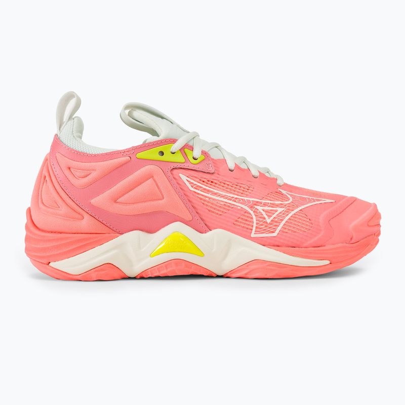 Damen Volleyballschuhe Mizuno Wave Momentum 3 candy coral/schwarz/bolt 2 neon 2