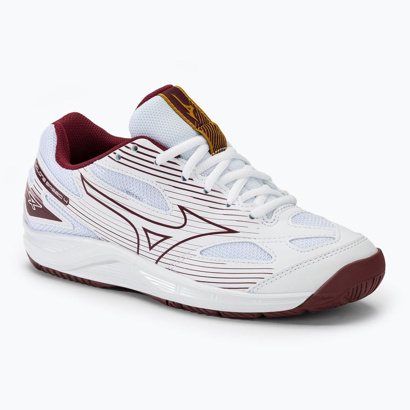 Damen Volleyballschuhe Mizuno Cyclone Speed 4 weiß/cabermet/mp gold