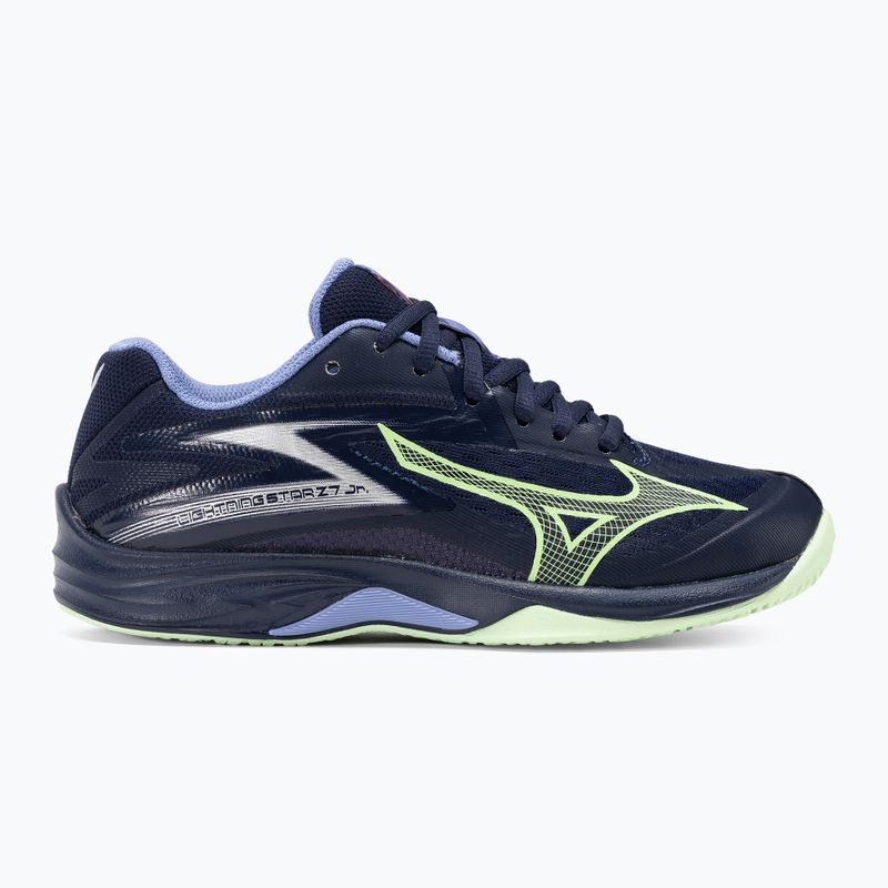 Volleyballschuhe Kinder Mizuno Lightning Star Z7 Jr eblue/tech green/lolite 2