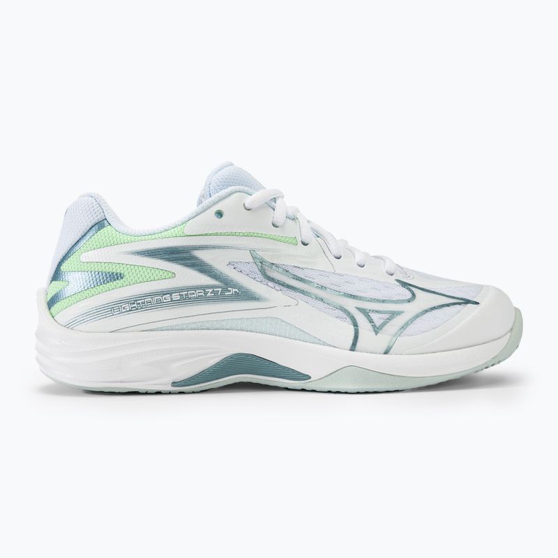 Kinder-Volleyballschuhe Mizuno Lightning Star Z7 JR weiß/gridge/patinagreen 2