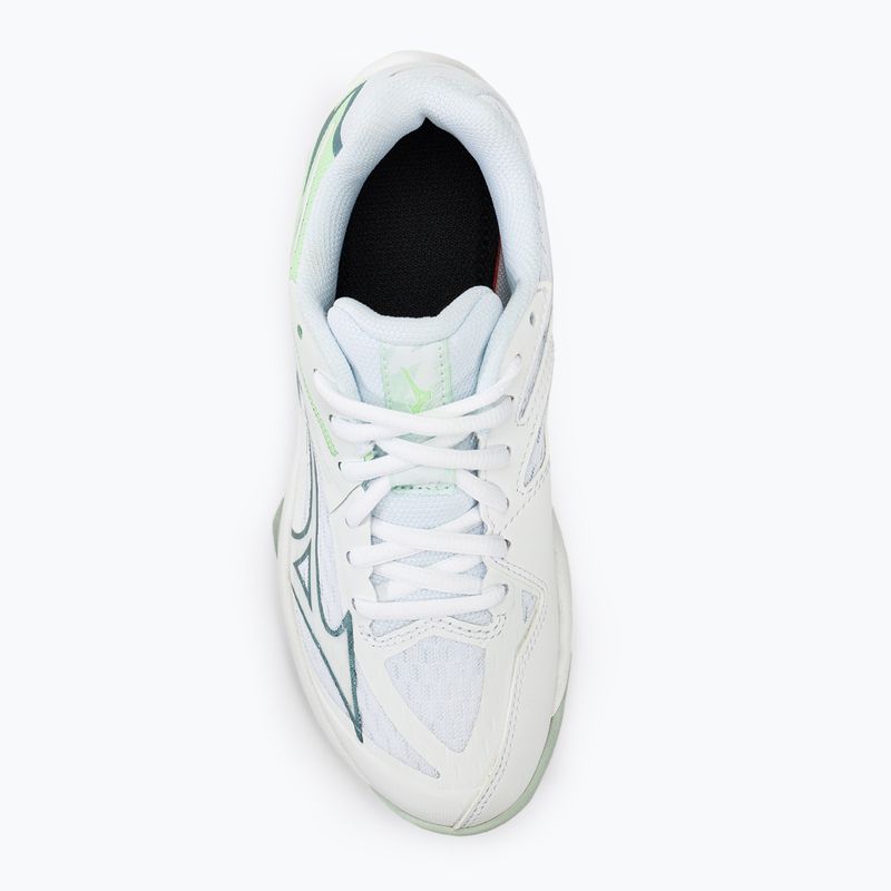 Kinder-Volleyballschuhe Mizuno Lightning Star Z7 JR weiß/gridge/patinagreen 5
