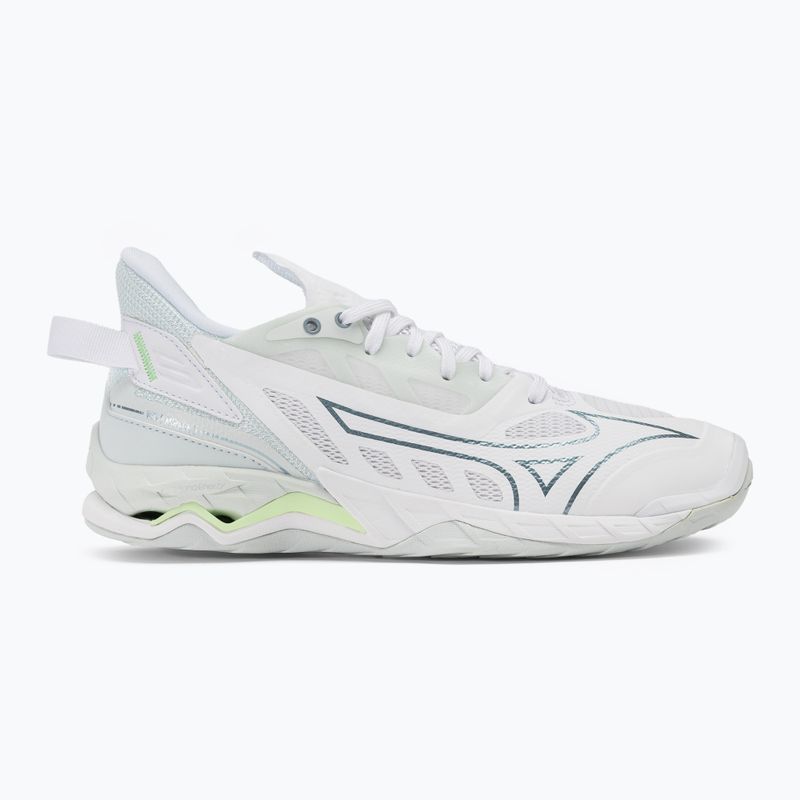 Handballschuhe Damen Mizuno Wave Mirage 5 white/glacial ridge/patinagreen 2