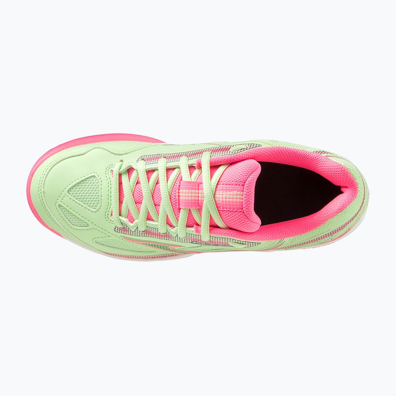 Mizuno Break Shot 4 Padel Damen Padel Schuh Patina grün / high vis rosa / weiß 3