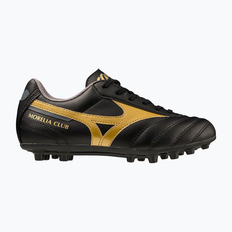 Kinder Fußballschuhe Mizuno Morelia II Club Jr AG schwarz/gold/dark shadow