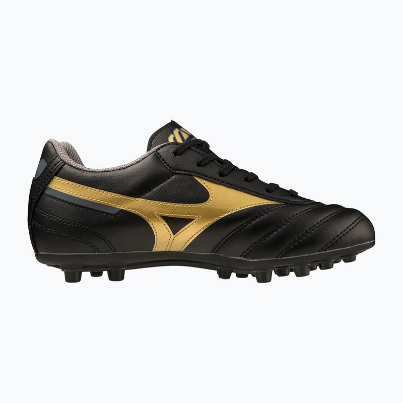 Kinder Fußballschuhe Mizuno Morelia II Club Jr AG schwarz/gold/dark shadow 2