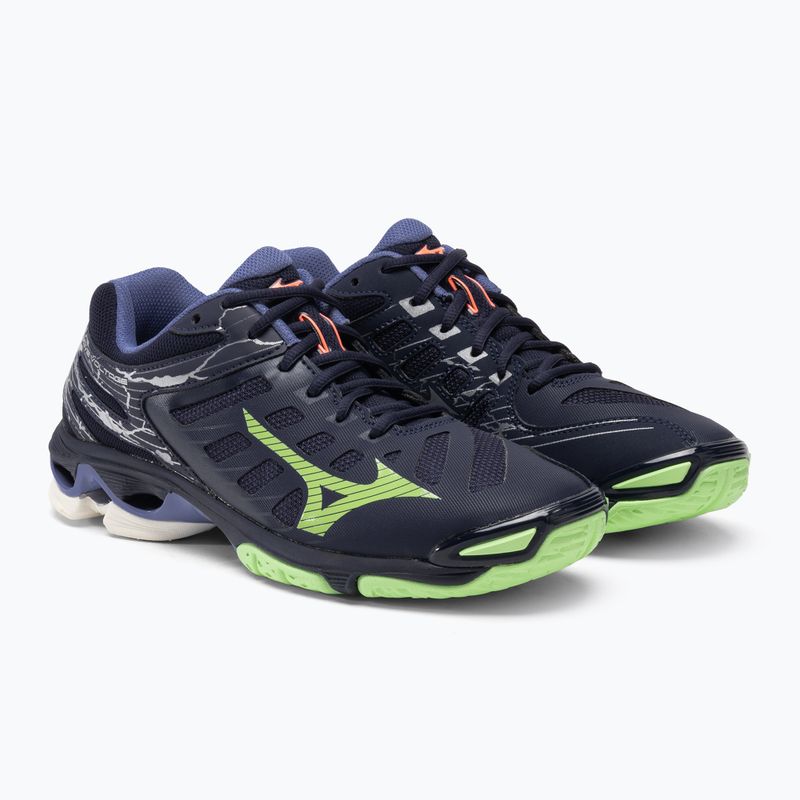 Herren Volleyballschuhe Mizuno Wave Voltage Abendblau / Tech Grün / Lolite 5