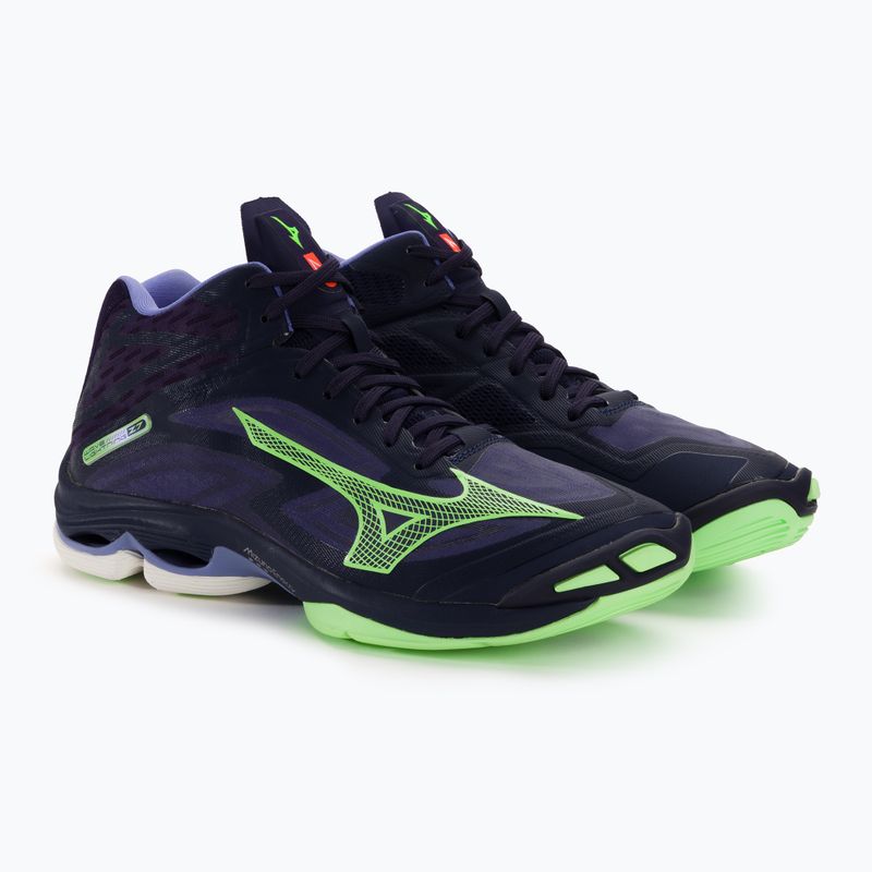 Herren Volleyballschuhe Mizuno Wave Lightning Z7 Mid Abendblau / Tech Grün / Lolite 5