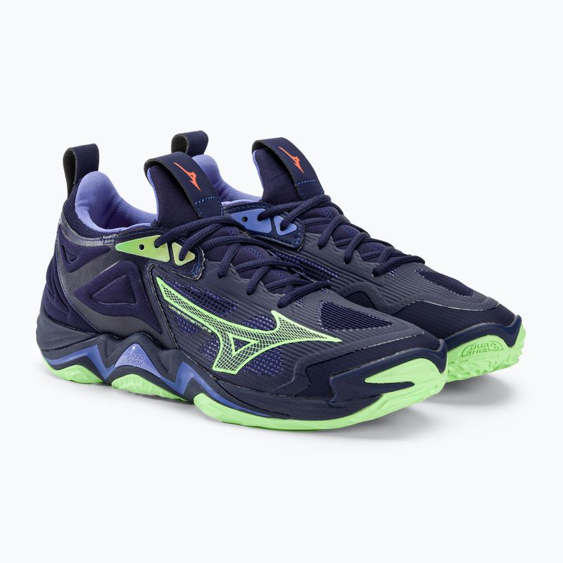 Herren Volleyballschuhe Mizuno Wave Momentum 3 Abendblau / Tech Grün / Lolite 5