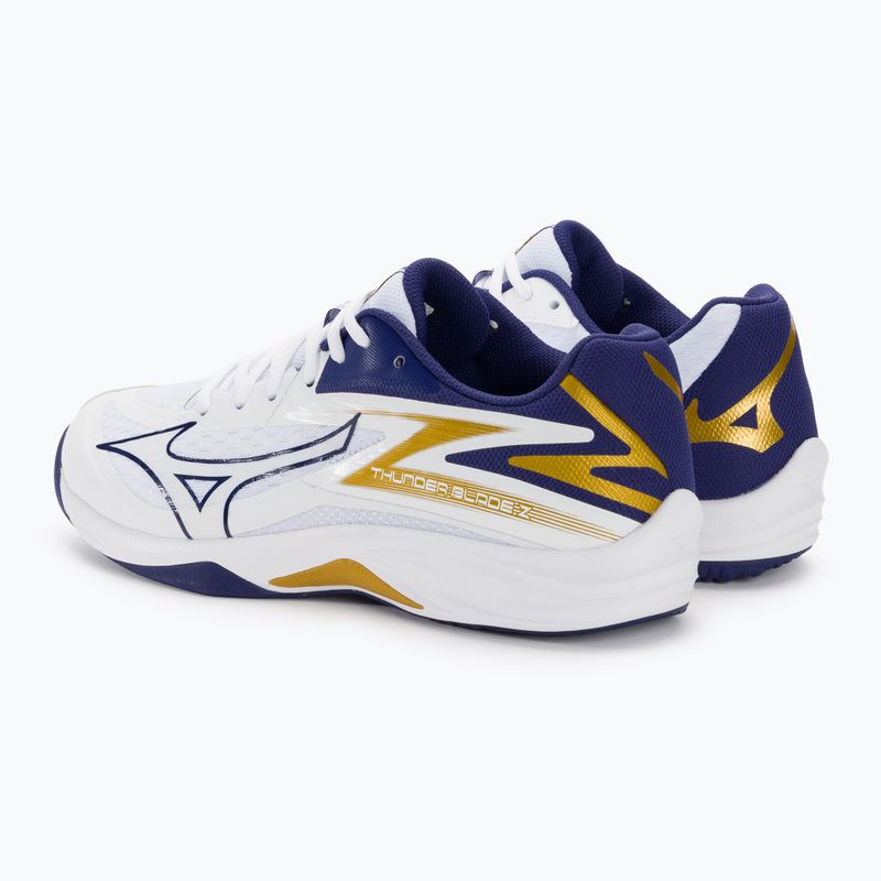 Herren Volleyball Schuhe Mizuno Thunder Blade Z weiß / blau Band / mp gold 4