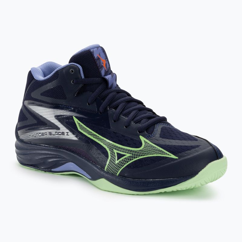 Herren-Volleyball-Schuhe Mizuno Thunder Blade Z Mid Abendblau / tech grün / lolite