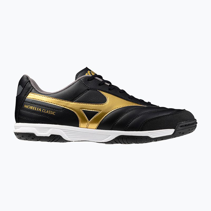 Mizuno Morelia Sala Classic IN schwarz/gold/dunkel Schatten Männer Fußballschuhe 7