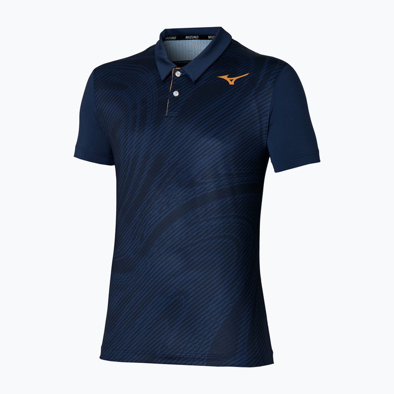 Herren-Tennis-Polo-Shirt Mizuno Charge Shadow Polo pageant blau