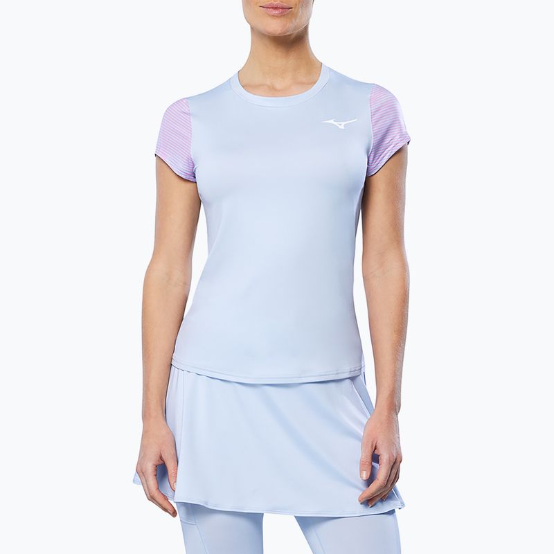 Damen-Tennisshirt Mizuno Charge Printed Tee halogenblau