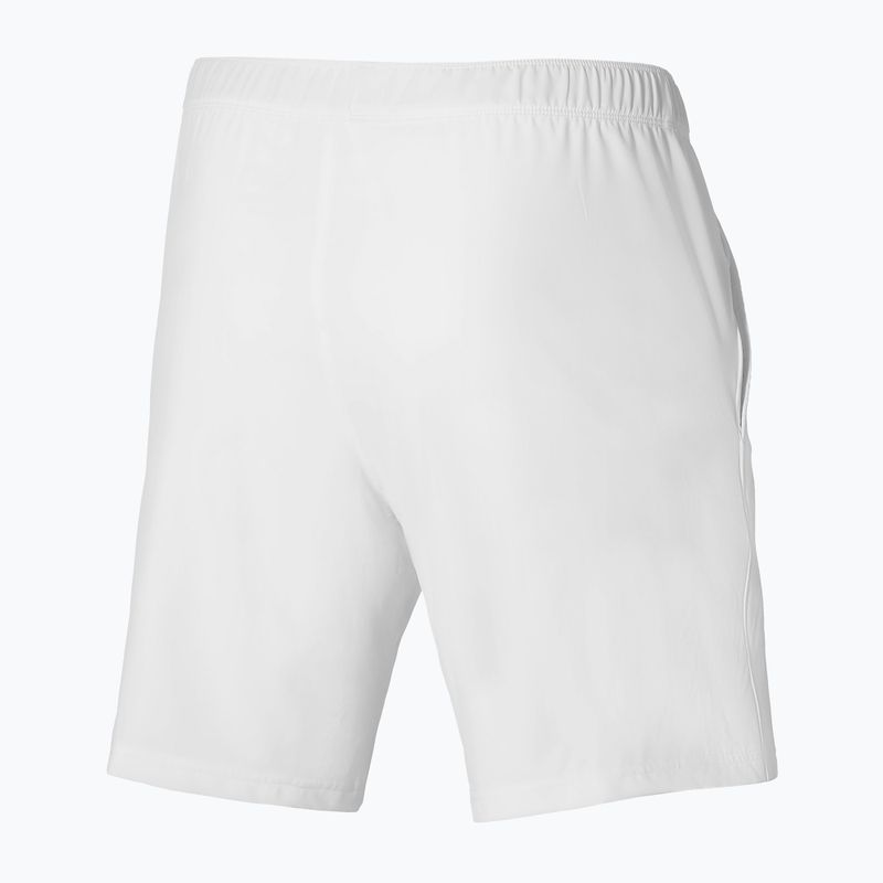 Herren Tennisshorts Mizuno 8 in Flex Short weiß 2