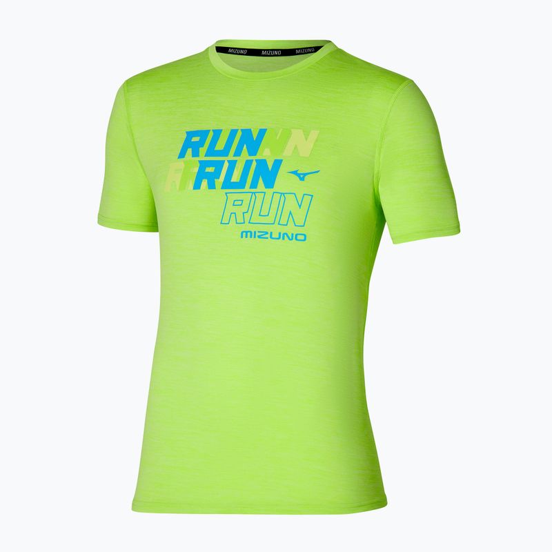 Herren Mizuno Core Run Tee lime Laufshirt