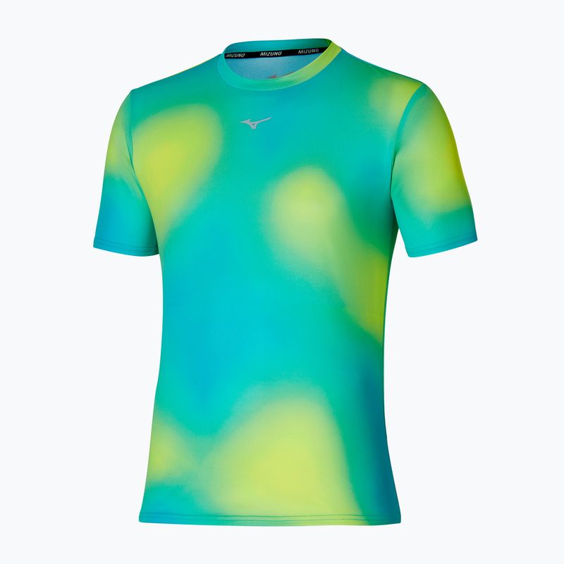 Herren Mizuno Core Graphic Tee lime Laufshirt