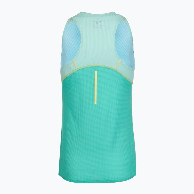Damen Lauftank Top Mizuno Aero Tank blau türkis 2