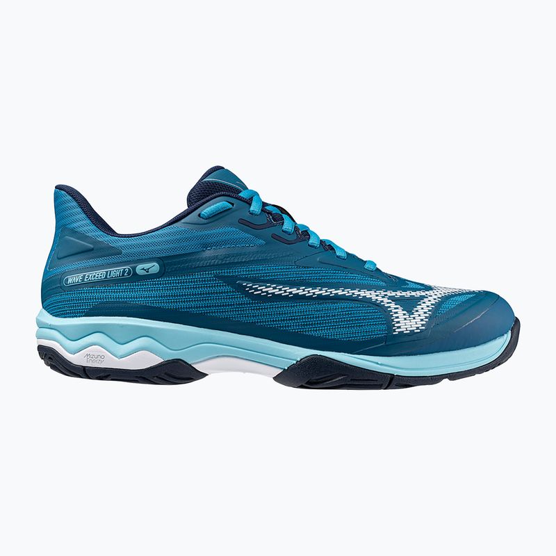 Herren Tennisschuhe Mizuno Wave Exceed Light 2 AC marokkanisch blau / weiß / bluejay 8