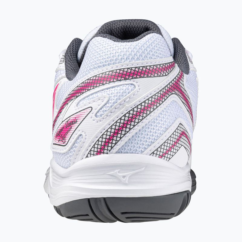 Damen Tennisschuhe Mizuno Break Shot 4 AC weiß / rosa tetra / Turbulenz 10