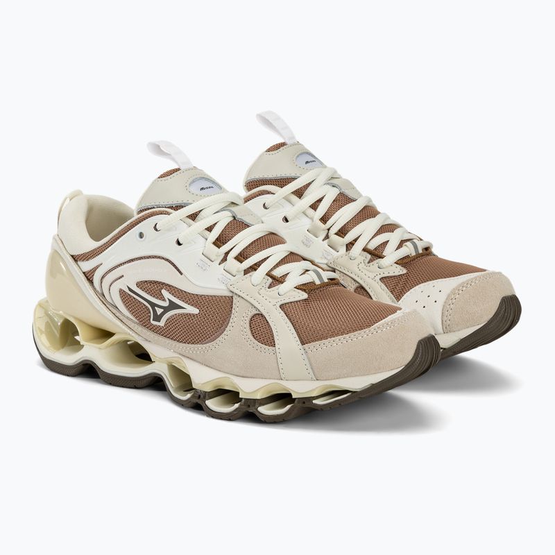 Herren Mizuno Wave Prophecy Βeta 2 tiger's eye/major braun/weiß Sand Schuhe 5