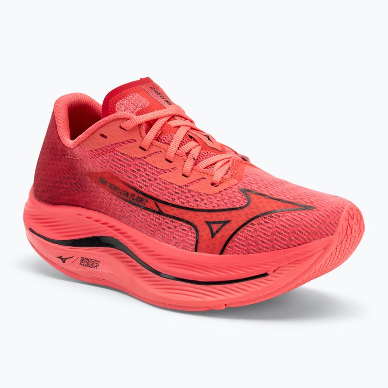 Mizuno Wave Rebellion Flash 2 Laufschuh dubarry/ schwarz/ cranberry