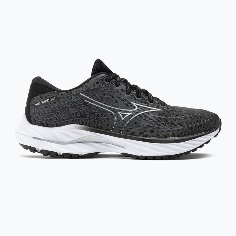 Herren Laufschuhe Mizuno Wave Inspire 20 Ebenholz/Weiß/Schwarz 2