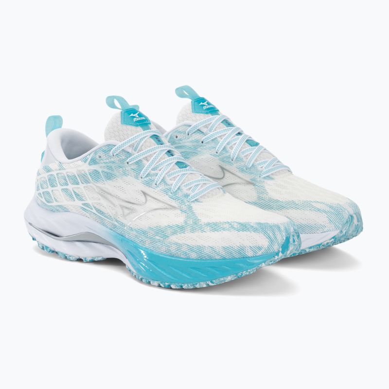 Mizuno Wave Inspire 20 SP weiß/silber/blau leuchtender Laufschuh 4