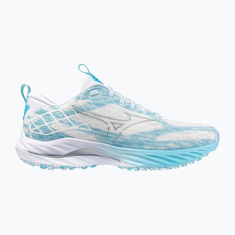 Mizuno Wave Inspire 20 SP weiß/silber/blau leuchtender Laufschuh 9