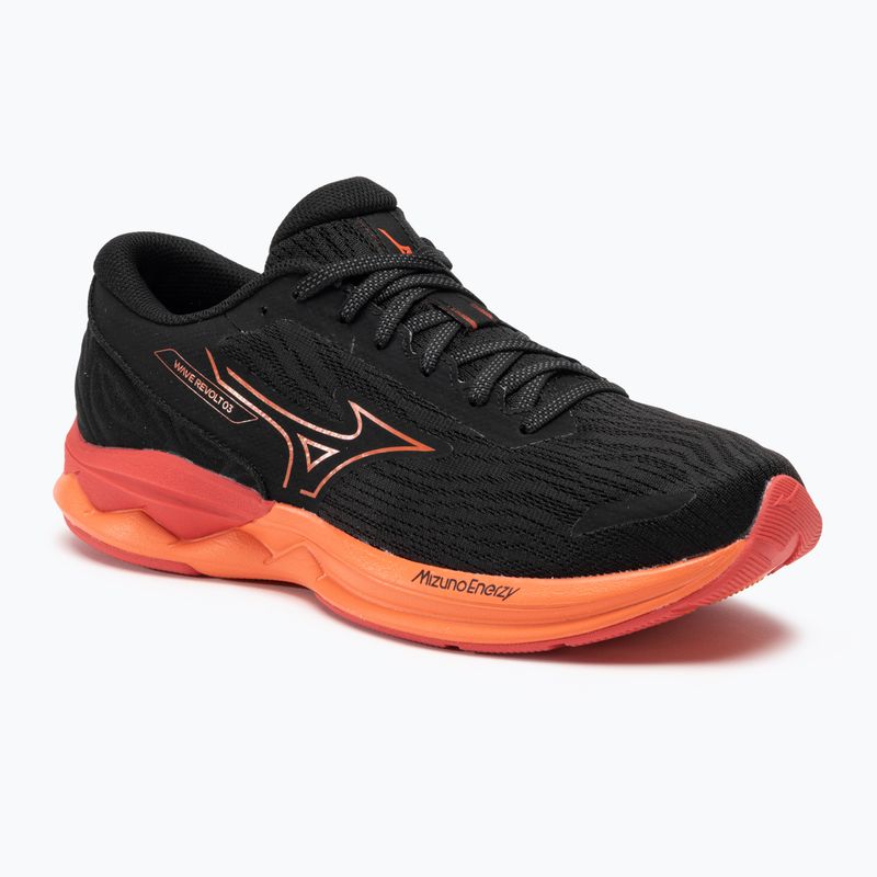 Herren Laufschuhe Mizuno Wave Revolt 3 schwarz/nasturtium/cayenne