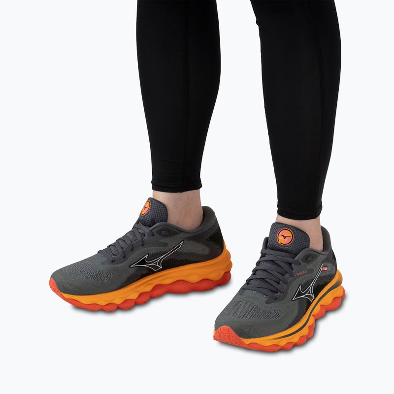 Damen Laufschuhe Mizuno Wave Sky 7 turbulence/weiß/carrot curl 3