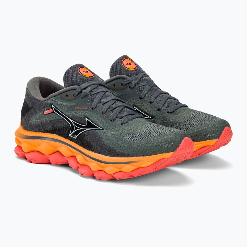 Damen Laufschuhe Mizuno Wave Sky 7 turbulence/weiß/carrot curl 5