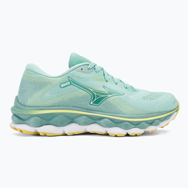 Damen Laufschuhe Mizuno Wave Sky 7 Eierschalenblau/Weiß/Sonnenschein 2