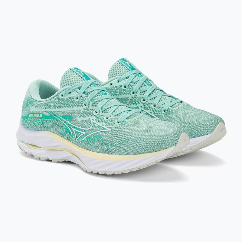 Damen Laufschuhe Mizuno Wave Rider 27 eierschalenblau/weiß/anisblume 5